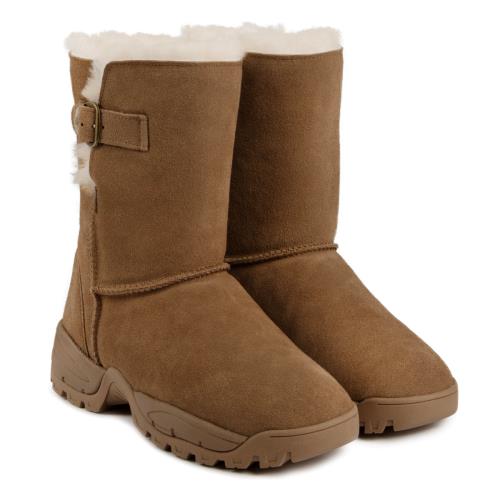 Ladies Berkshire Sheepskin Mid Boot Chestnut Extra Image 4